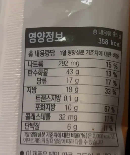 혜자로운-딸기스틱빵 영양정보