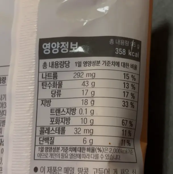 혜자로운 크림스틱빵 영양정보